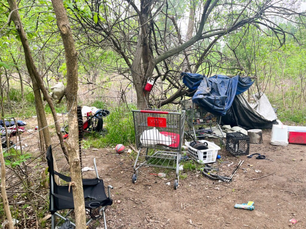 Image of a homeless campground.